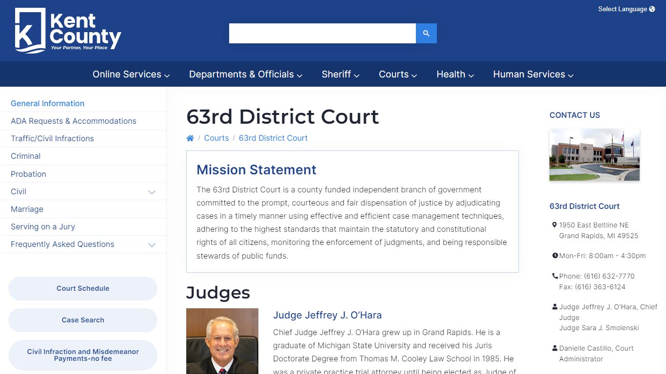 63rd District Court - Kent County, Michigan - accessKent.com